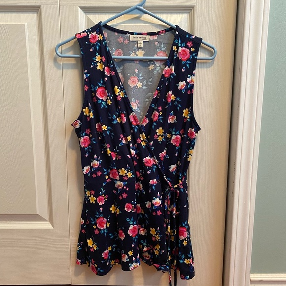 Floral tank top from faith & joy, women’s small - Picture 2 of 7